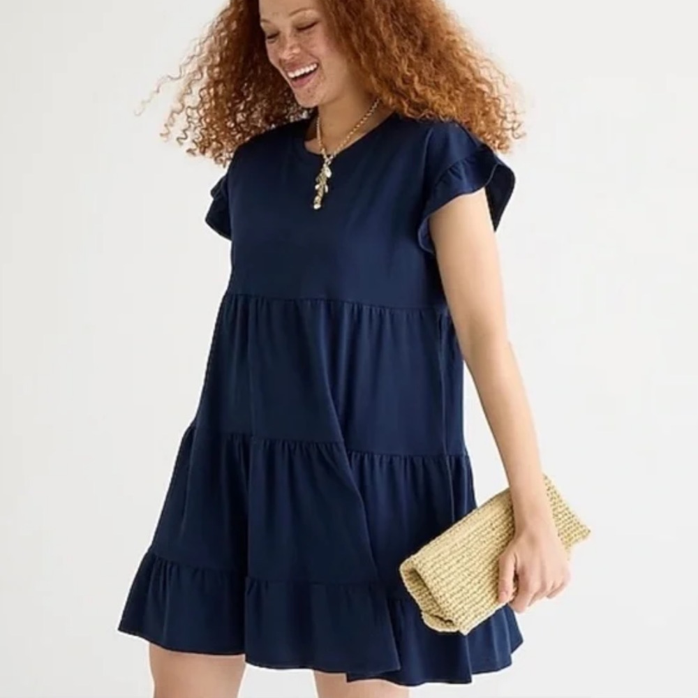 J. Crew Tiered Short Sleeve Dress